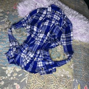 Blue White & Black Flannel